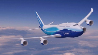Large passenger jet flying blue 2 - free airplane wallpaper for desktop