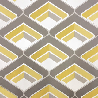 Yellow grey squares pattern wall - square free wallpaper for tablet