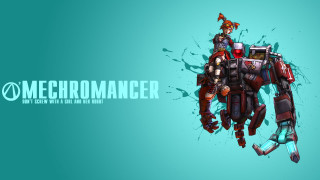 Robot large head arms up - a large head free wallpaper