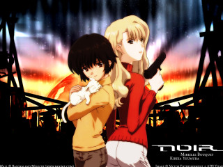 Anime characters hugging sunset gun - a sunset background free wallpaper