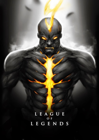 Demonic man yellow flame black - a white light free wallpaper for mobile