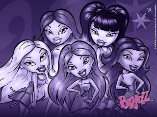 Cartoon girls long hair big - different hair color free wallpaper