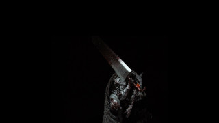 Large knife dark background black - a large knife free wallpaper