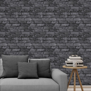 Couch table brick wall bookshelf - minimalism free wallpaper for tablet