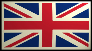 British flag black background white - sticker free wallpaper