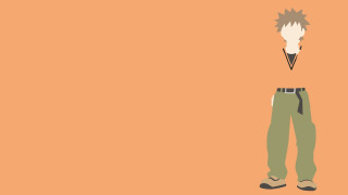 Man tie pants orange background - asaf hanuka free wallpaper