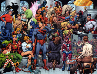 Group comics table man standing - alan davis free wallpaper