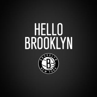 Hello brooklyn nets logo black - typographic free wallpaper for tablet