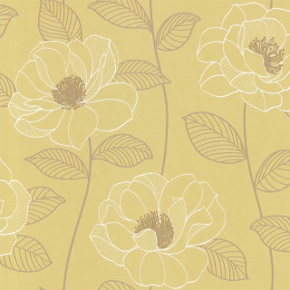 Yellow flower wallpaper leaves blooms - art and crafts movement free wallpaper for tablet