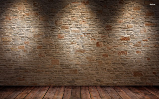 Brick wall spotlights room wooden - a brick wall free wallpaper