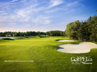 Golf course sand bunker lake - a golf course free wallpaper