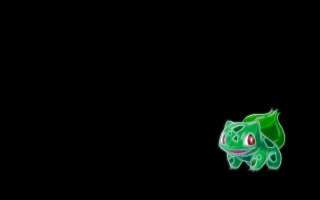 Green pokemon wallpaper black background - outline free wallpaper for desktop