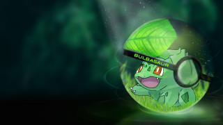 Cartoon character magnifying glass green - a green leaf in the background free wallpaper