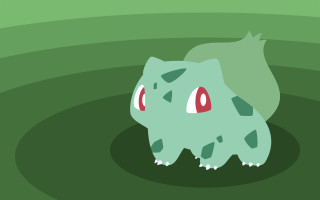 Green pokemon red eyes tail - a green circle free wallpaper