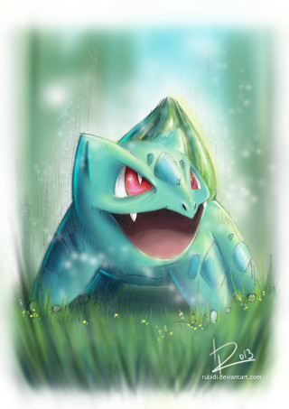 Blue dragon laying grass mouth - art station free wallpaper for mobile