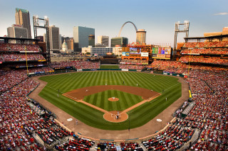 Baseball stadium crowd stands arch - a baseball stadium free wallpaper