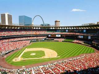 Baseball stadium crowd stands view - a baseball stadium free wallpaper