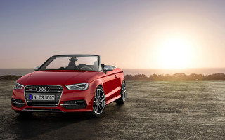 Red convertible car ocean sunset - convertible free wallpaper