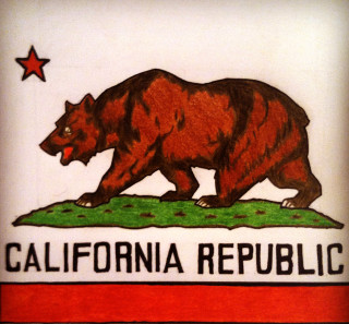 California state flag bear stars - a drawing free wallpaper for tablet