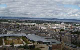 City buildings water clouds sky - archibald skirving free wallpaper for desktop