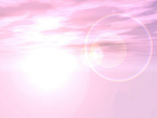 Pink sky sun plane flying - a matte painting free wallpaper