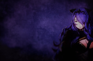 Demon woman purple hair tiara - mysterious free wallpaper