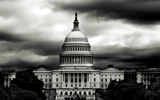 Black and white washington capitol - neoism free wallpaper