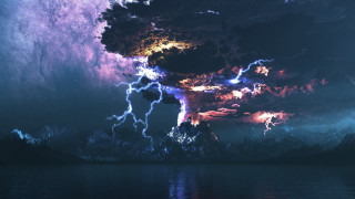 Cloud lightning mountain sky storm - thunderstorm free wallpaper