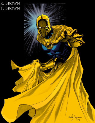 Yellow superhero bald male comic - alan davis free wallpaper for mobile