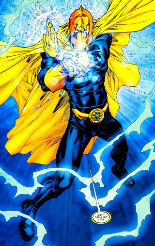 Man yellow cape flying arms - his arm free wallpaper for mobile