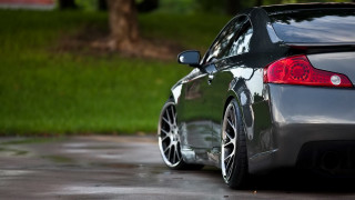 Car parked wet lot tree 2 - wet free wallpaper