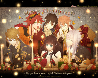 Anime characters christmas lights merry - christmas free wallpaper