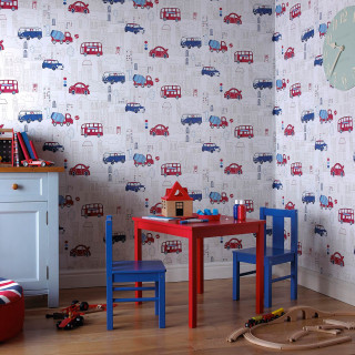 Childs room table chairs cars - a clock free wallpaper for tablet