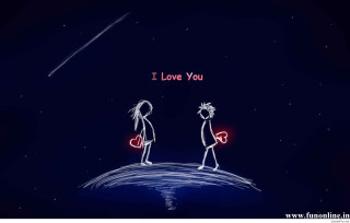 Couple hill star message i - a drawing free wallpaper