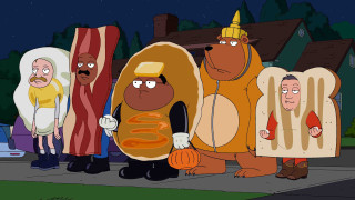 Cartoon characters hot dogs bacon - cosplay free wallpaper
