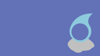 Blue white logo curved tail - a white circle in the middle free wallpaper