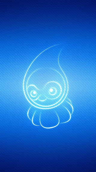 Blue background cartoon character face - face free wallpaper for mobile