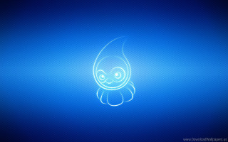Blue background glowing fire face - blue background free wallpaper for desktop