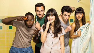Group people bathroom brushing teeth - a bathroom free wallpaper