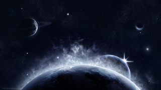 Planets in the sky with 7 - the planet free wallpaper