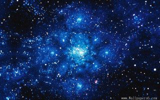 Large blue star night sky - free stars wallpaper