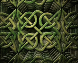 Green pattern knot black background 2 - alison kinnaird free wallpaper for desktop