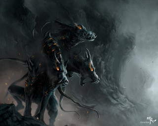 Demon creature horse cave flames - a creature free wallpaper for desktop