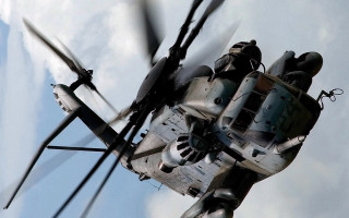 Military helicopter cloudy sky propellers 5 - propeller free wallpaper