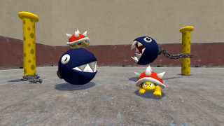 Cartoon characters yellow poles wall - a group of cartoon characters free wallpaper