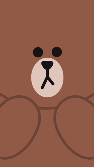 Brown teddy bear big nose - net art free wallpaper for mobile