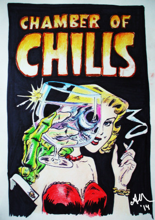 Woman wine lizard cigarette drawing - a lizard free wallpaper