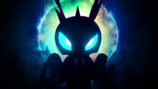 Glowing blue eye pokemon starry - green free wallpaper for desktop