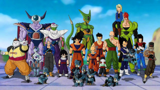 Cartoon characters group blue sky 4 - akira toriyama free wallpaper