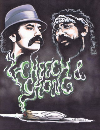 Two men cigarette drawing words - darrell riche free wallpaper